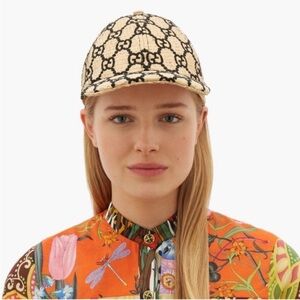 Gucci raffia baseball Women's Cap